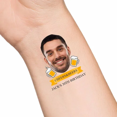 Miniatura 13 de Tatuajes temporales personalizados con texto de nombre, tatuaje temporal personalizado con logotipo fotográfico para adultos, parejas, mujeres