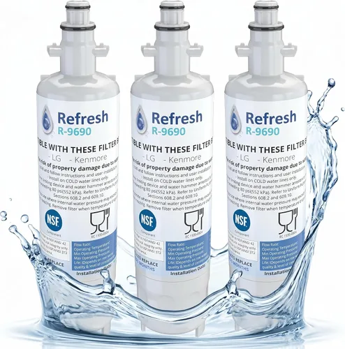 Miniatura 7 de Refresh Premium Plus R-9690 - Filtro de agua para refrigerador, compatible con LG LT700P, ADQ36006101, ADQ36006102 y Kenmore 46-9690, 1 paquete