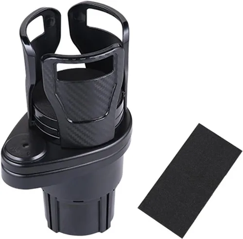 Miniatura 4 de Car Cup Holder Expander Adapter 2 in 1 Multifunctional 2 Cup Mount Extender 360 Rotating Bottles Drink Holder Car Gadget