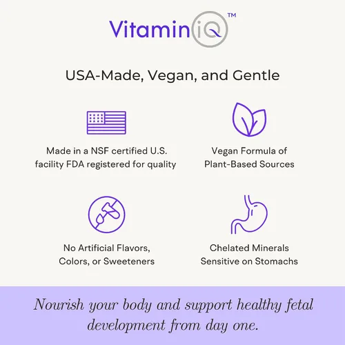 Miniatura 9 de Vitaminas prenatales de alimentos integrales (120 cápsulas), apoyo natural para la salud materna y fetal, multivitamínico prenatal para mujeres