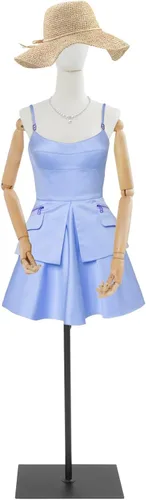 Miniatura 11 de Torso de maniquí femenino, 55-80 pulgadas de altura ajustable, cuerpo de maniquí con soporte de metal para coser y exhibir tiendas, dorado