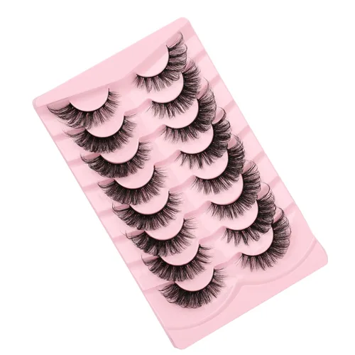 Miniatura 5 de Pestañas postizas de ojo de gato, aspecto natural, pestañas 3D de visón sintético, pestañas postizas de ojo de zorro, 8 pares