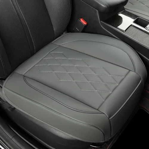 Miniatura 9 de JOJOBAY Funda de Cuero para Asiento de Automóvil, Fundas de Asiento Inferior para Automóviles, Protector de Asiento Delantero (Inferior), Apto