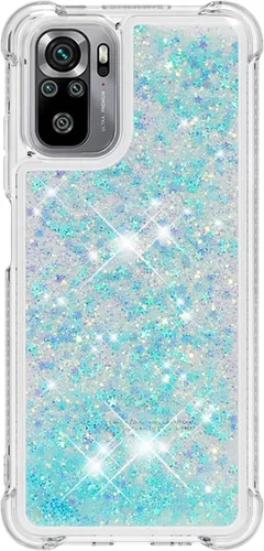 Miniatura 39 de Glitter Sparkle Moving Quicksand Flowing Cover para Xiaomi Redmi Note 10S Bling Liquid Clear Star Heart Silicona Bumper Funda transparente de goma a