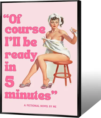 Miniatura 22 de Póster de pared de coqueta rosa de los años 70, diseño retro vintage de los años 70, póster estético de moda para habitación de adolescentes