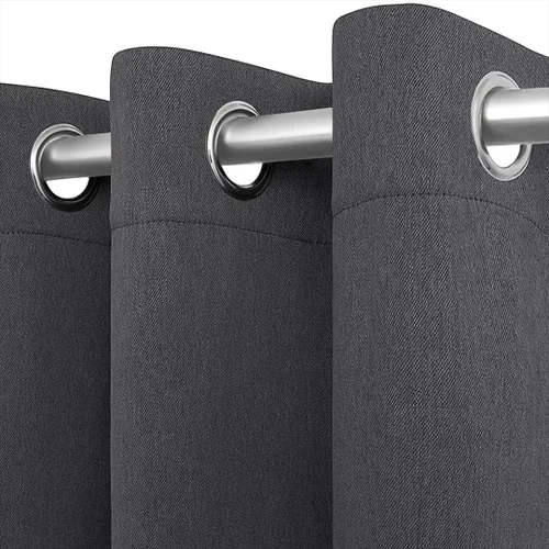 Miniatura 9 de White Classic Cozlo - 2 paneles de cortinas opacas para dormitorio con ojales, cortinas opacas para oscurecer la habitación, cortinas