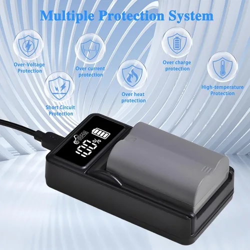 Miniatura 5 de Pickle Power EN-EL3E EN-EL3 EN-EL3A - Cargador de batería y LED compatible con cámaras réflex digitales Nikon D50 D70 D70s D80 D90 D100 D200 D300