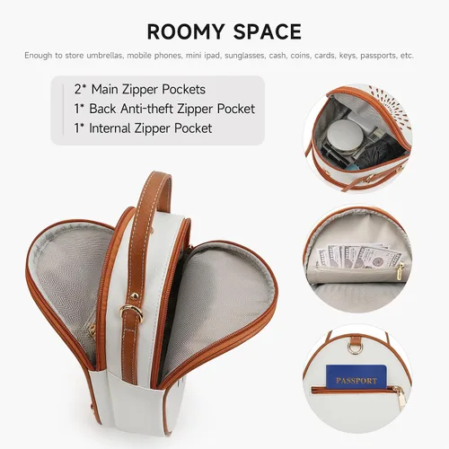 Miniatura 15 de T1953 Mochila para mujer, de piel sintética, para regalo para niñas y mujeres