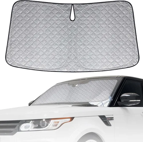 Miniatura 18 de Parasol de 6 capas para parabrisas de Honda Element 2003-2011, parasol plegable para automóvil con bolsa de almacenamiento, reflectante del calor