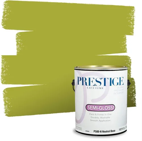 Miniatura 76 de PRESTIGE Pinturas Pintura interior e imprimación en uno, 1 galón, cáscara de huevo, aventura