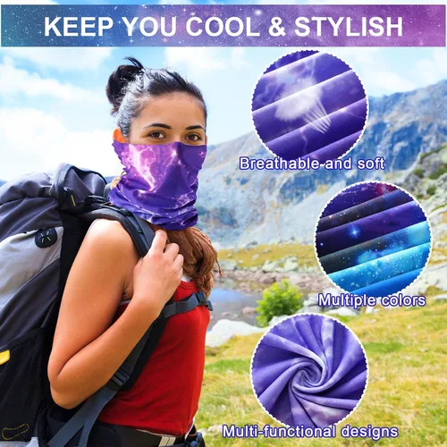 Miniatura 3 de Didaey 60 piezas de polaina de cuello a granel para hombres y mujeres, pasamontañas, cubrebocas, sin costuras, bandana, protección UV, bufanda