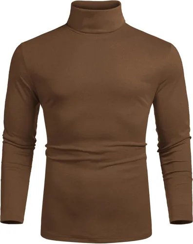 Miniatura 2 de Coofandy - Camisa térmica de cuello de tortuga para hombre estilo informal suéter de punto de algodón