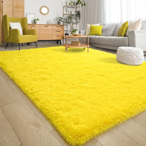 Miniatura 34 de Keeko Alfombras Esponjosas para Sala de Estar y Dormitorio, Alfombra Suave de Felpa para Junto a la Cama, Alfombra Grande Moderna para Interiores