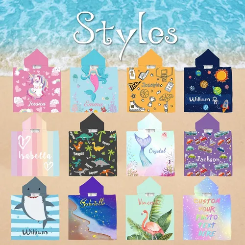 Miniatura 2 de Toallas de playa personalizadas para niños, toallas de playa personalizadas con nombres, regalos personalizados para niños pequeños, niñas