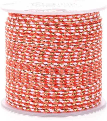 Miniatura 6 de Beadthoven - Cuerda de algodón de macramé de 21.8 yardas (0.067 in), cuerda de algodón torcido colorido para manualidades, tejer, colgar en la Morado