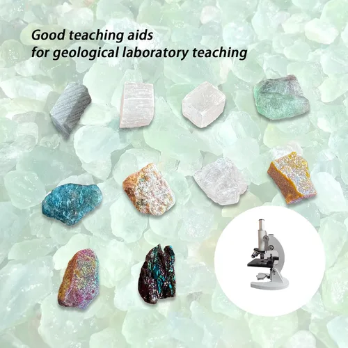 Miniatura 5 de Kit de prueba de dureza de Moh's, incluye 10 especímenes minerales de roca y 1 placa de rayas de porcelana sin esmaltar para explorar