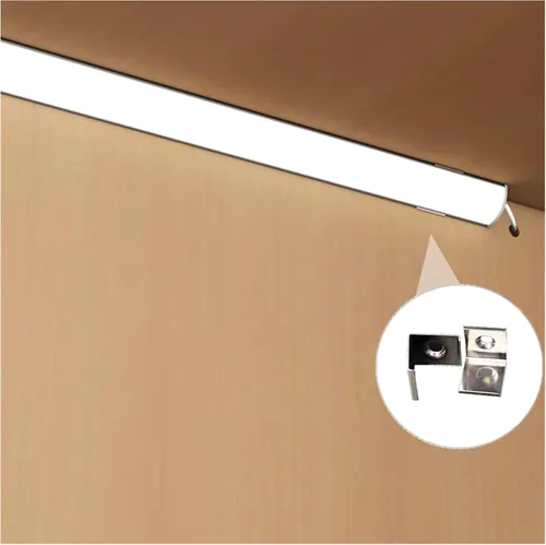 Miniatura 5 de THMOOTHER Tira LED con forma de V de 6.56 pies, resistente a los rayos UV, difusor de canal negro, paquete de 10 perfiles de aluminio con cubierta
