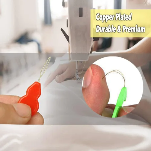 Miniatura 4 de Entreadores de agujas, paquete de 20 herramientas universales de costura de plástico para coser a mano y a máquina, bordado y costura