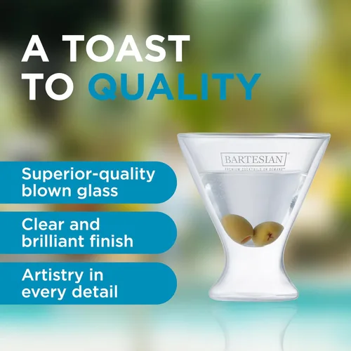 Miniatura 4 de Bartesian Juego de vasos de cóctel – Copas para cócteles y cócteles sin alcohol – Vasos de bar para Martini, Margarita, Piña Colada, Whisky Sour