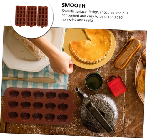 Miniatura 3 de Molde de silicona de corona de 3 piezas, molde para hornear, molde de proteína, moldes para dulces, moldes de goma, moldes de azúcar, moldes