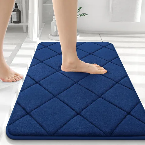 Miniatura 124 de OLANLY Tapete de baño de espuma viscoelástica de 24 x 16 pulgadas, ultra suave y absorbente, lavable a máquina, cómodo tapete de baño para suelo