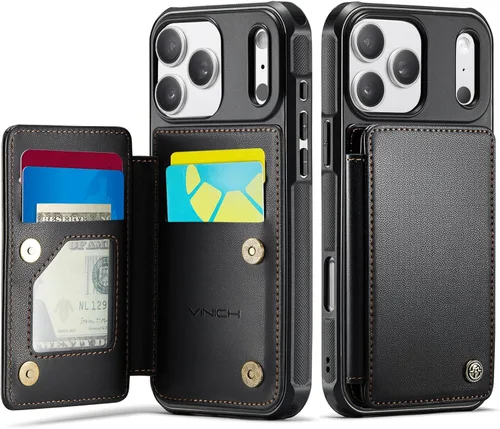 Miniatura 41 de Vinich Funda tipo cartera para iPhone 11 con tarjetero, bloqueo RFID, ranuras de crédito, función atril, a prueba de golpes, para iPhone 11 de 6.1