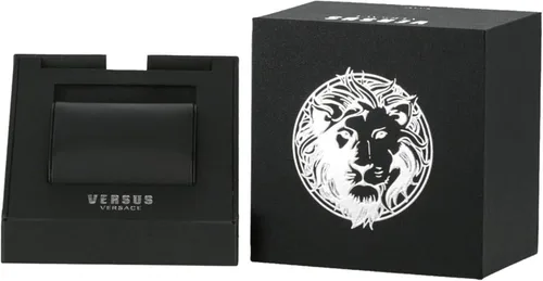 Miniatura 3 de Versus Versace Lea Collection Reloj de lujo para mujer con correa negra con caja dorada y esfera negra, Oro, Lea