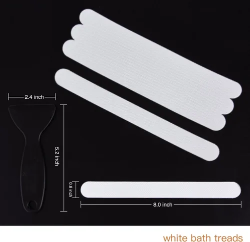 Miniatura 3 de Secopad 36 calcomanías antideslizantes para bañera, suelo de ducha antideslizantes con raspador premium