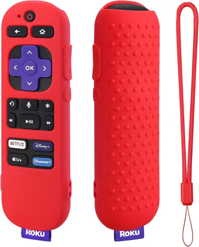Miniatura 9 de Funda para mando a distancia que brilla en azul para Roku Voice Remote (oficial) Control RCA1R, RC-GZ1 - Funda de silicona antideslizante con Azul