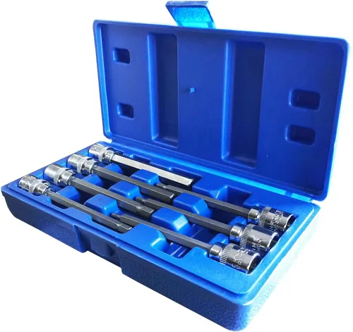 Miniatura 6 de Juego de llaves de vaso extra largas Torx Star Bit 7 piezas T25-T60 CR-V "3/8" Drive 4.331 in (Torx)