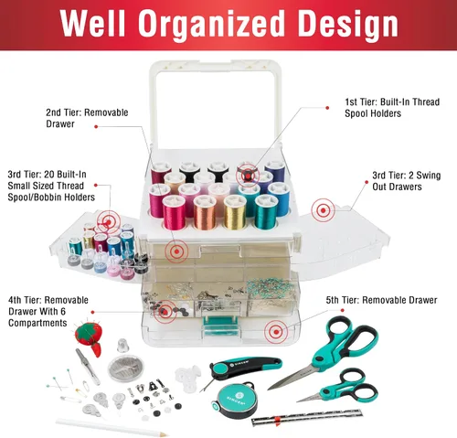 Miniatura 4 de SINGER ProSeries Sew-It-Goes - Kit de costura y sistema de almacenamiento de 356 piezas