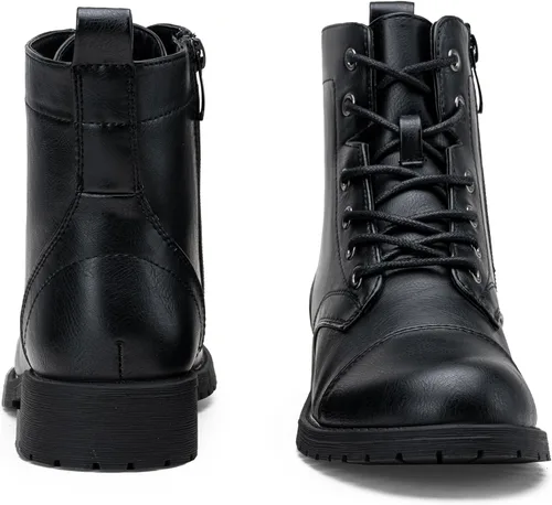 Miniatura 7 de Vepose Botines de moda para mujer, botines de tacón bajo con cordones para mujer