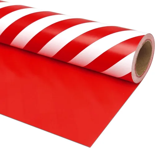 Miniatura 8 de LDGOOAEL Mini rollo de papel de regalo pequeño y corto, diseño reversible (17 pulgadas x 32.8 pies), damasco negro para vacaciones, día de la madre