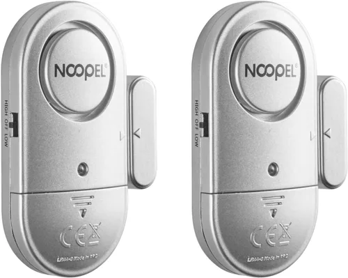Alarmas de puerta cuando se abren, paquete de 2 unidades, nueva versión con dos niveles de volumen, sensores de alarma de ventana NOOPEL para niños,