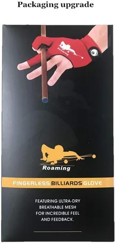 Miniatura 8 de Guantes de billar Roaming de secado rápido y transpirables, guante para billar, billar francés, taco de snooker, opción para mano izquierda