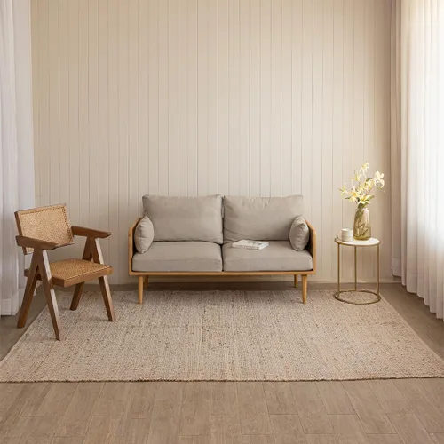 Miniatura 14 de HOMEMONDE Alfombra Chindi beige de 20 x 32 pulgadas, alfombra de trapo de algodón suave reciclado, hecha a mano, reversible, decoración bohemia