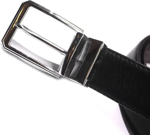 Miniatura 3 de Cinturón reversible para hombre, cinturón de cuero negro y marrón para pantalones de vestir