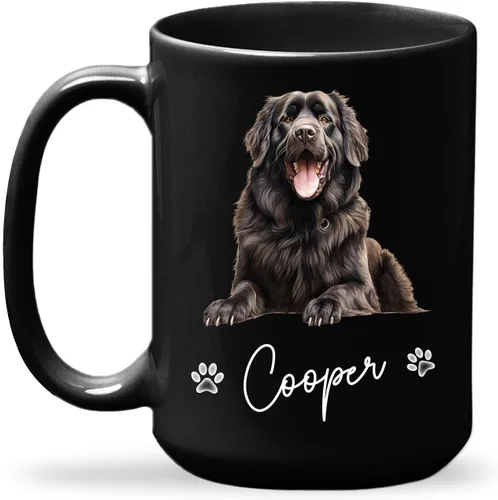 Miniatura 10 de Taza de viaje negra personalizada con nombre a elegir de 11 onzas, 15 onzas, taza de cerámica personalizada para perros Chihuahua, regalo