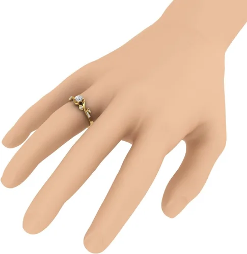 Miniatura 4 de FINEROCK Anillos de compromiso de diamantes de 15 quilates en oro de 10 quilates