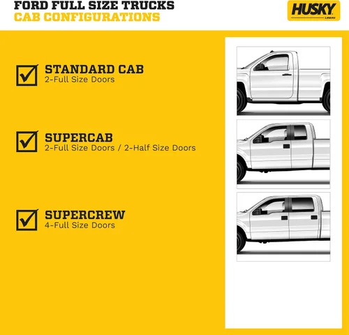 Miniatura 10 de Husky Liners Weatherbeater Alfombrillas de piso Compatible con Ford F-150 2009-2014 todas las cabinas sin cambio manual Fila delantera, 2