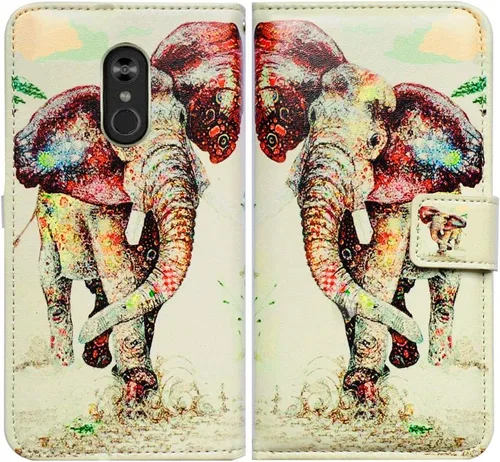 Miniatura 15 de Bcov Funda para LG Stylo 4/LG Stylo 4 Plus, color verde pájaro negro con tapa y ranura para tarjeta de crédito, soporte para tarjeta