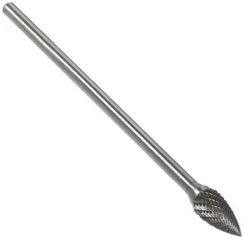 Miniatura 21 de Drill America SA-1 Rebaba de carburo/lima giratoria cilíndrica de doble corte para amoladora de troquel de 1/4" de diámetro x 5/8" de longitud