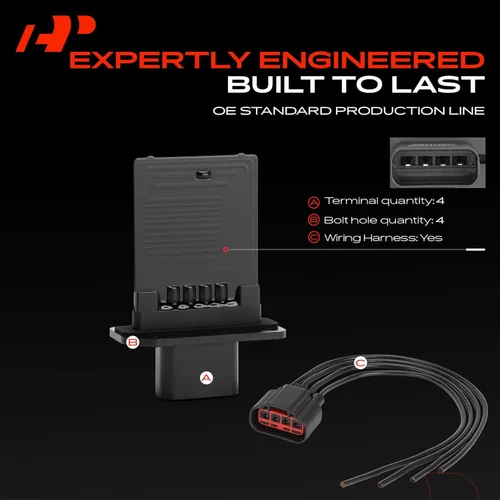 Miniatura 3 de A-Premium Resistencia del motor del soplador de HVAC delantero compatible con Ford F-150, Escape, Mustang, Expedition, F-250 Super Duty, F-350 Super