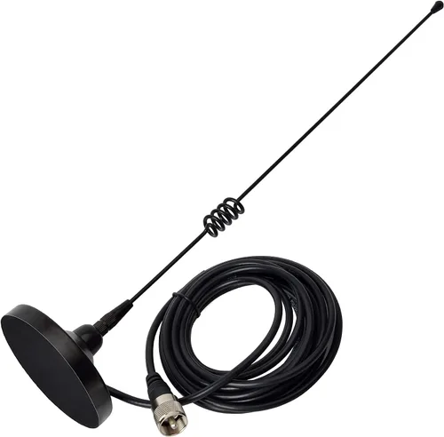 UAYESOK Antena móvil de montaje magnético VHF/UHF y GMRS 136-174/400-470MHZ, antena de radio con base magnética resistente para camión, automóvil,