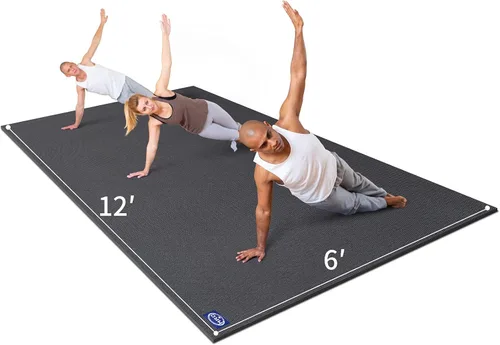 MRO Extra Large Yoga Mat, 12'x6'/9'x6'/7'x5'/6'x4' (9MM) Extra Wide and Thick Exercise Mats for Home Gym Workout, Non-Slip, Soft for Women and Men