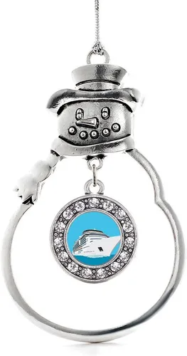 Miniatura 228 de Inspired Silver - Roller Queen - Adorno de Navidad plateado - Adorno circular para árbol de Navidad con circonita cúbica - Decoración colgante