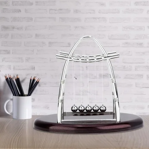Miniatura 4 de Newtons - Bolas de equilibrio para cuna, bolas cinéticas oscilantes, bolas de equilibrio educativas de física, bolas de equilibrio de escritorio