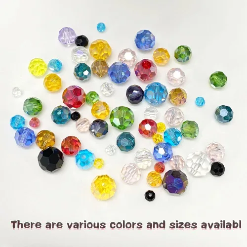 Miniatura 4 de 400 cuentas redondas de cristal de 0.157 pulgadas (0.157 in), espaciador facetado, cuentas de color AB para hacer joyas, manualidades, collares