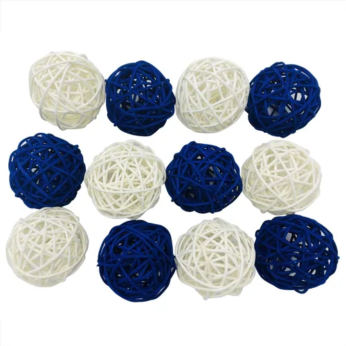 Miniatura 6 de 12 bolas decorativas de mimbre de ratán para manualidades, fiestas, decoración de mesa de boda, baby shower, accesorios de aromaterapia, 2 pulgadas