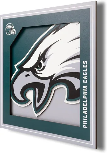 Miniatura 10 de YouTheFan Arte de pared de la serie de logotipos 3D con licencia oficial de la NFL, hecho de múltiples capas, listo para colgar en la pared, diseño